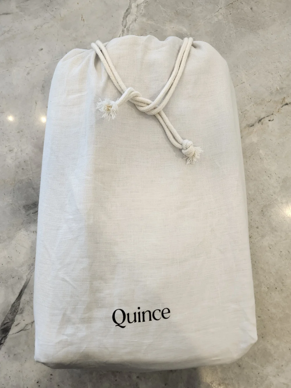 Quince European Linen Duvet Cover King Cal King Light Gray NWT